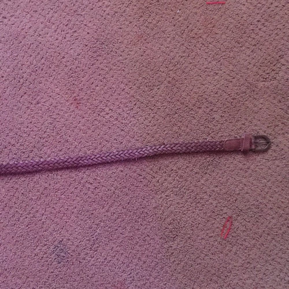 Brown braided belt
